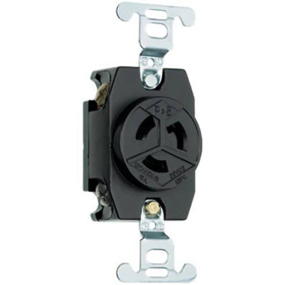 Locking Outlet, 15A, Black N60779