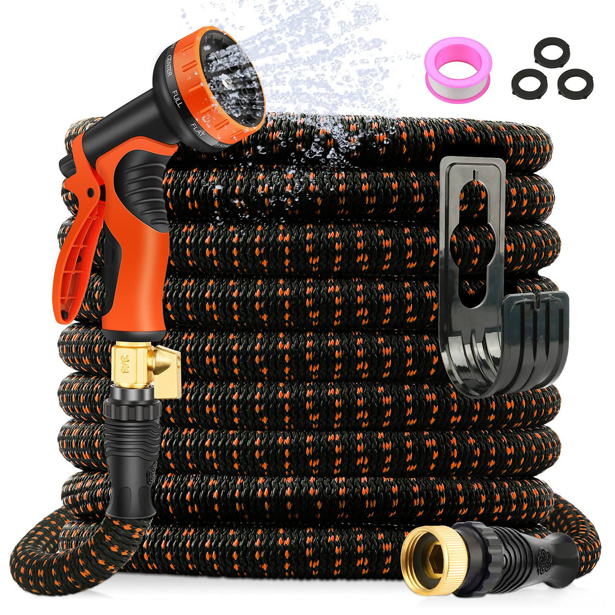 100ft Expandable Garden Hose with Spray Nozzle G826419