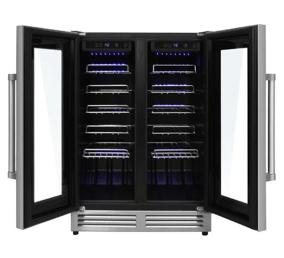 42 Bottle Dual Zone French Door Built-In Wine Cooler P39690