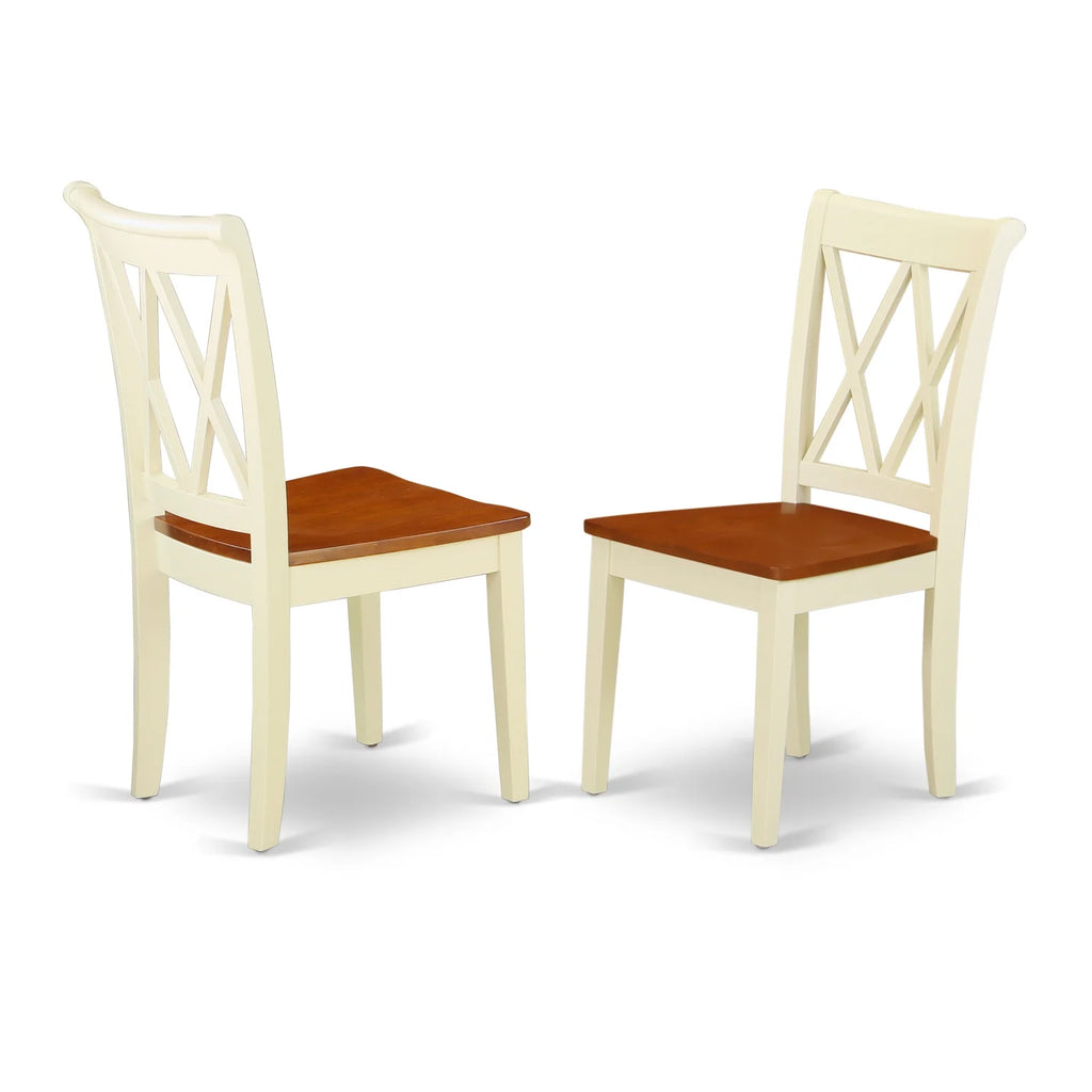 3Pc Rectangular Table With 2 Double X Back Chairs S583166