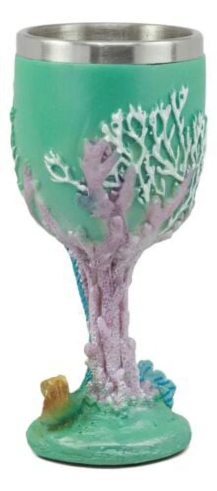 Turquoise Mermaid Wine Goblet A460266