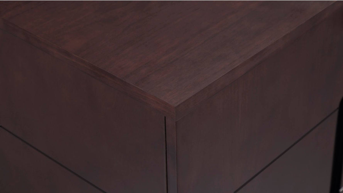 Dark Walnut 2 Door Storage Printer Cabinet U8165
