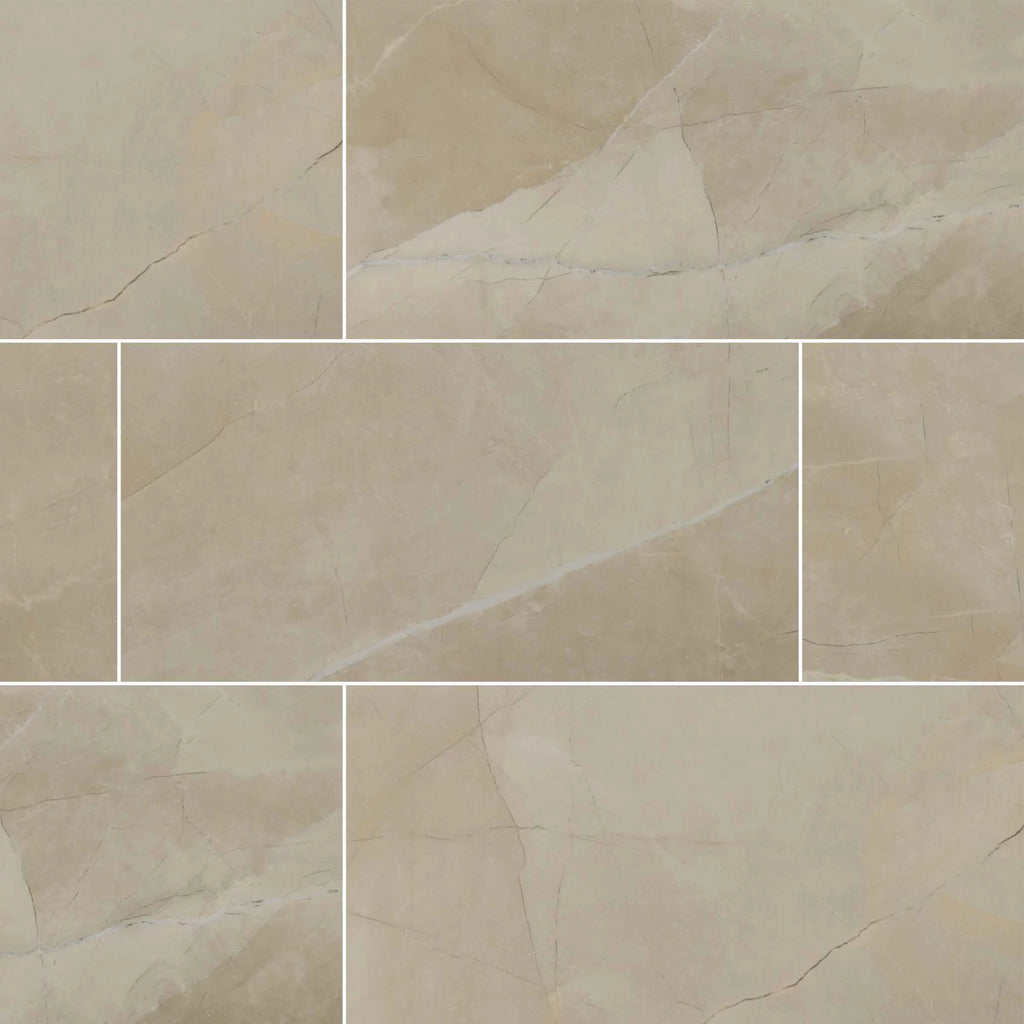 Cream 24"X48" Polished Porcelain Tile P330