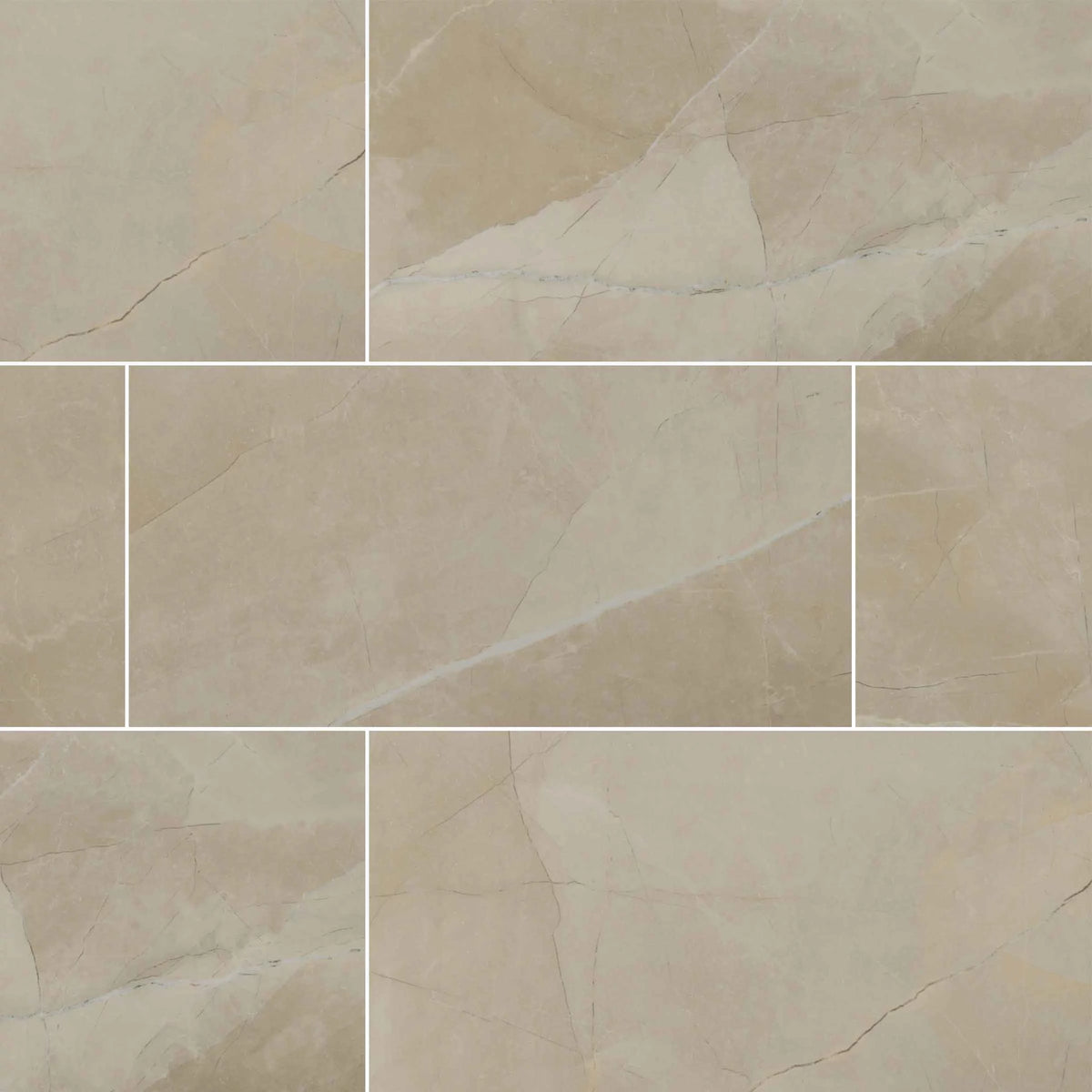 Cream 24"X48" Polished Porcelain Tile P330