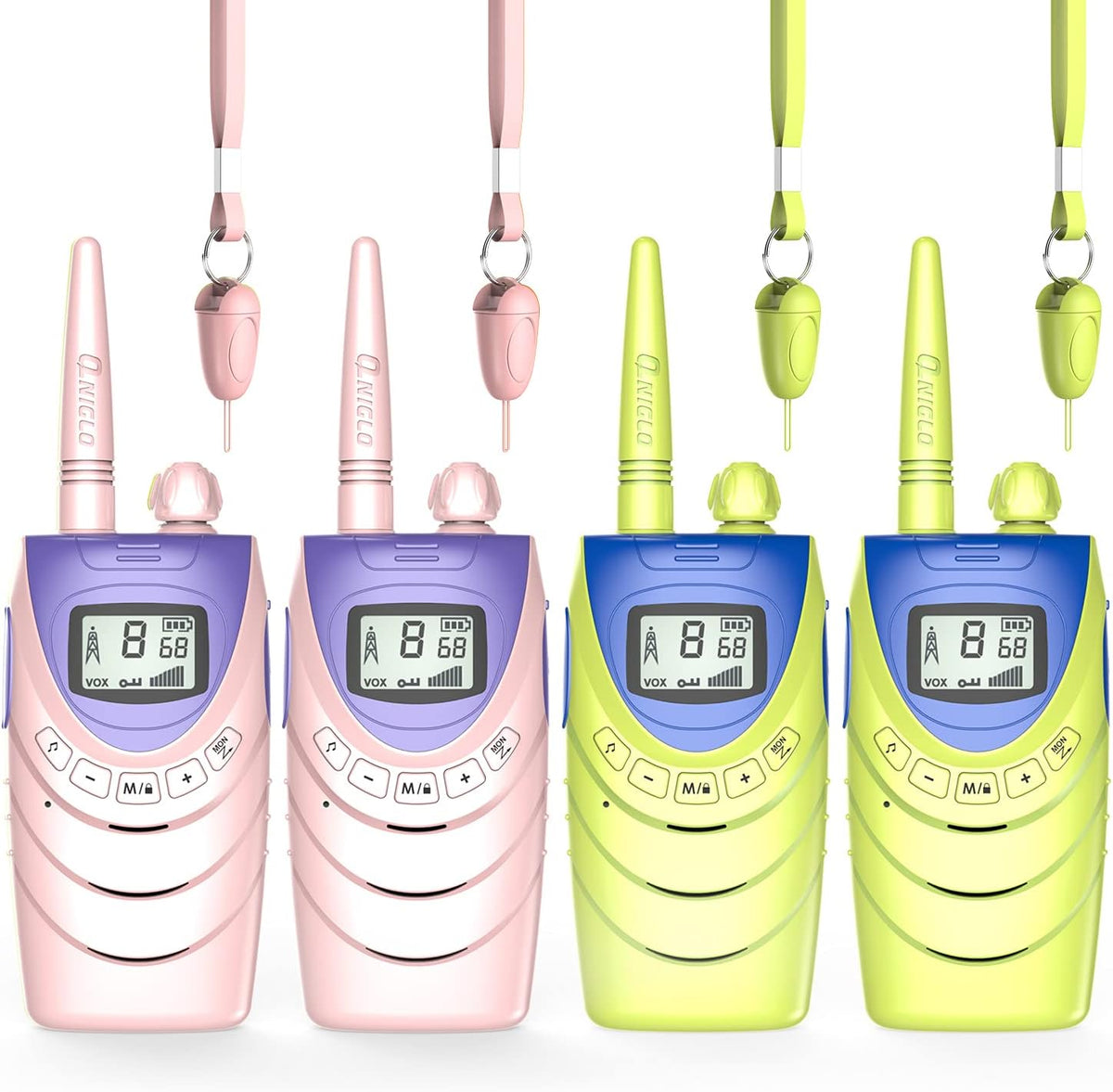 4 Pack Rechargeable Walkie Talkies, 22 Channels FRS 2 Way Radios S251378