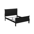 Black Full Sleigh Panel Bed F1099