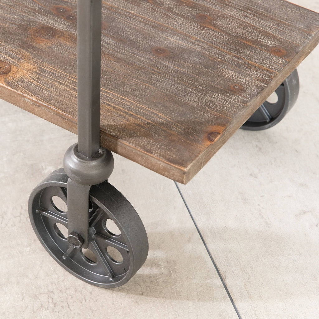 Black Industrial Farmhouse Bar Cart W376