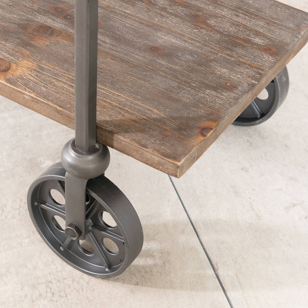 Black Industrial Farmhouse Bar Cart W376