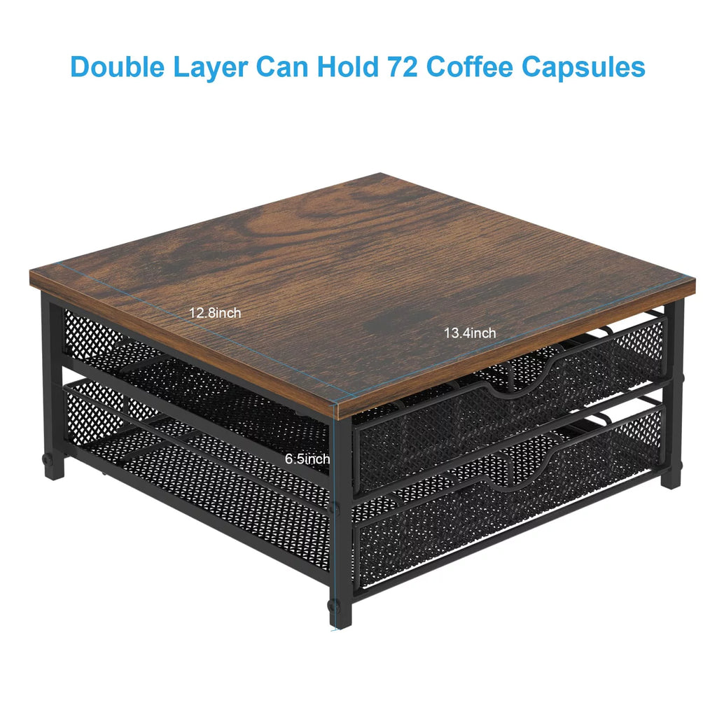 2-Layer 72 Capacity K Cup Holder Storage Drawer, Black S1611