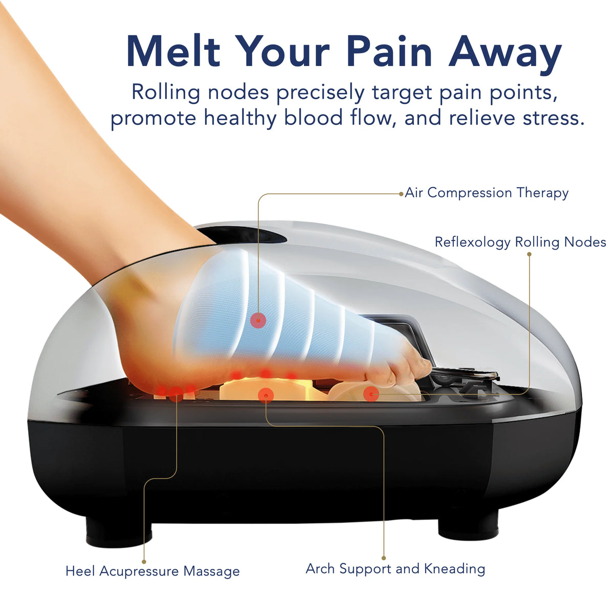 Shiatsu Foot Massager with Heat and Pressure Settings Y72567