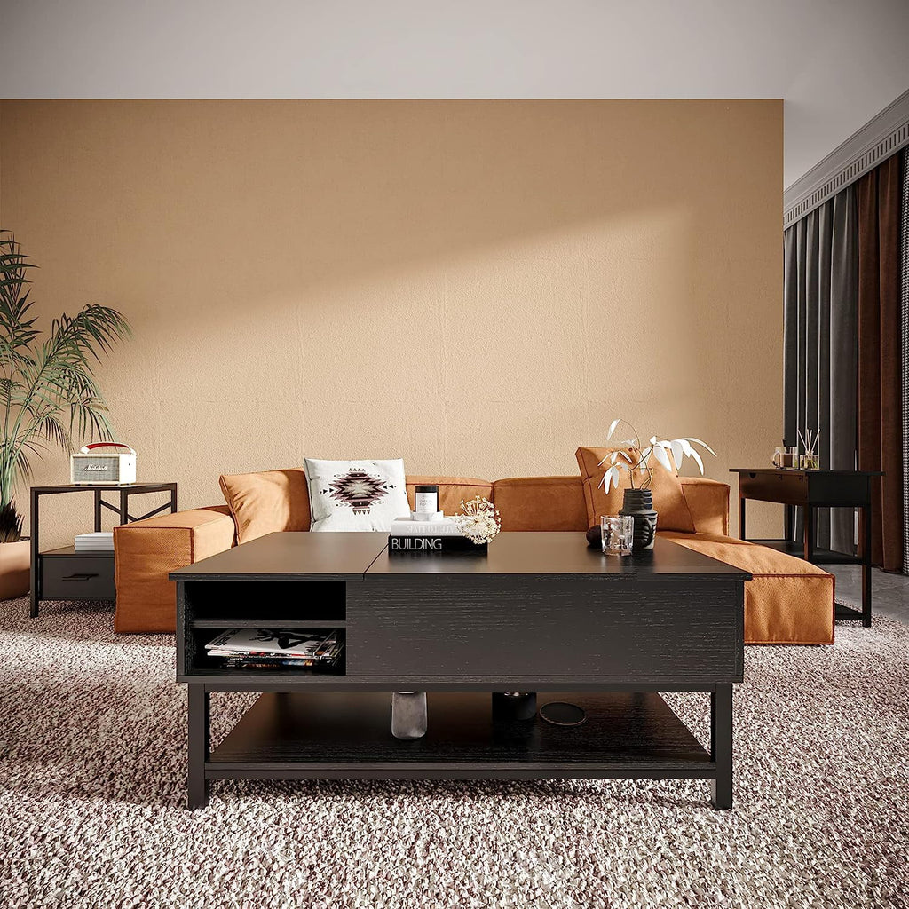 42" Black Lift Top Coffee Table Q35312