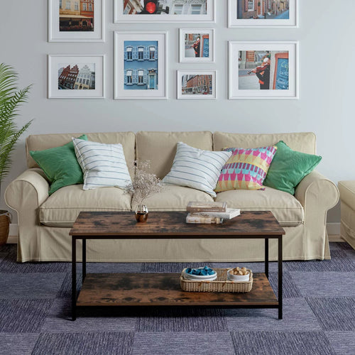2-Tier Coffee Table with Storage Shelf C340045