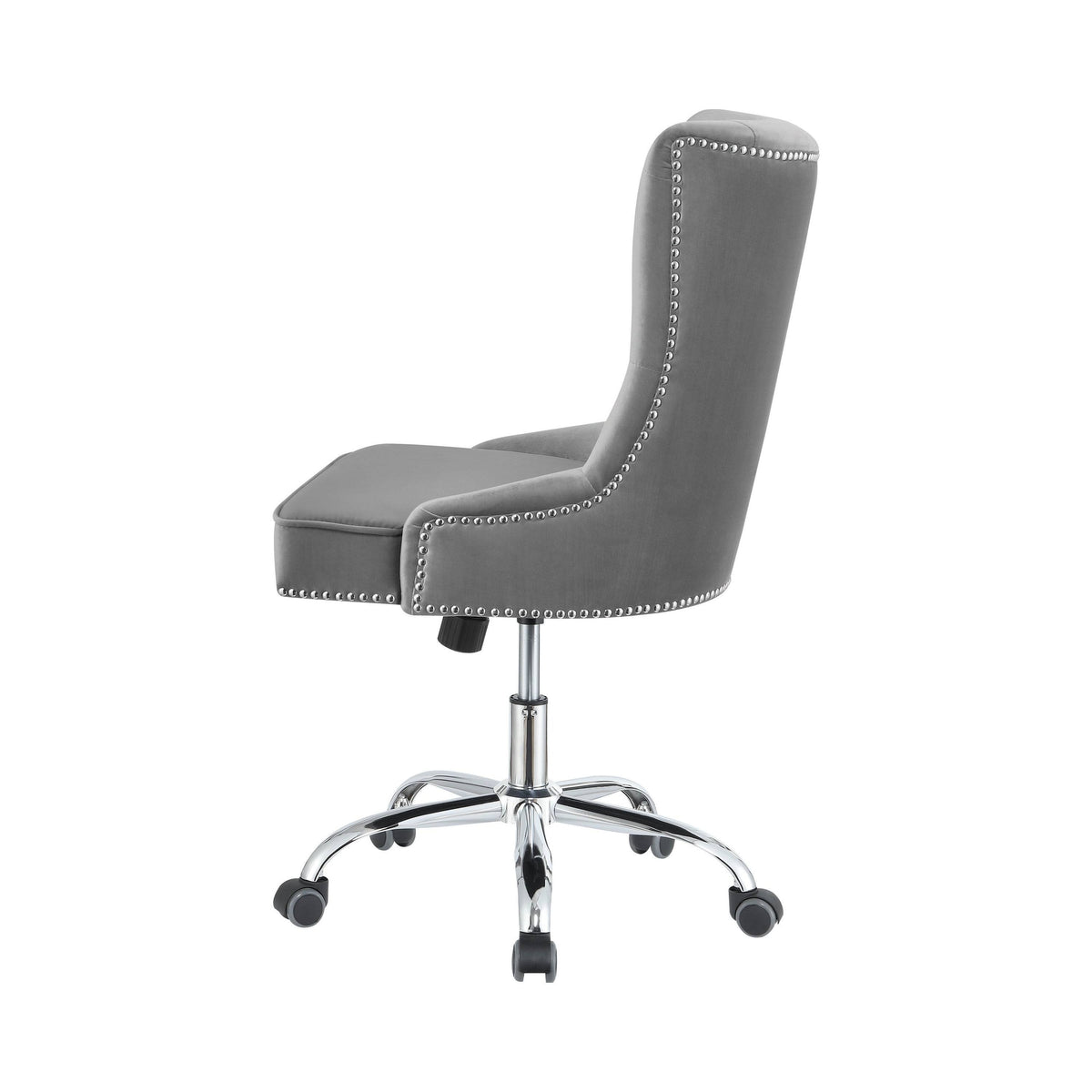 Gray and Silver Office Chair with Casters D233