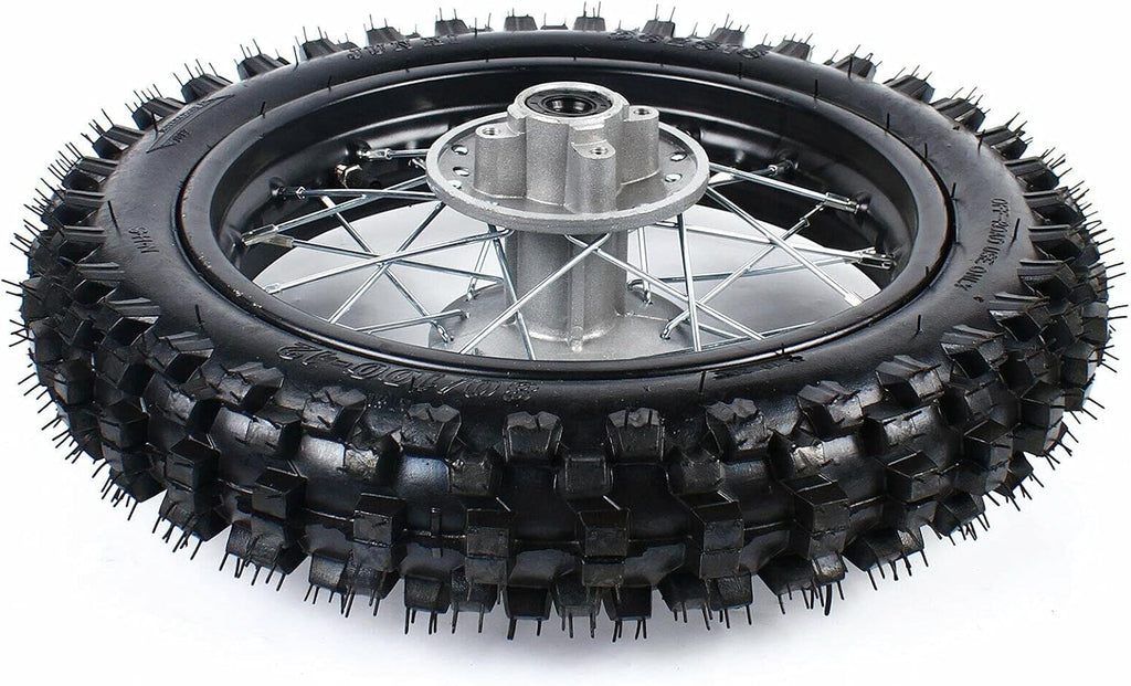 12" Rear Tire Wheel Rim Tube with Sprocket & Brake Disc Rotor 80/100-12 V222225