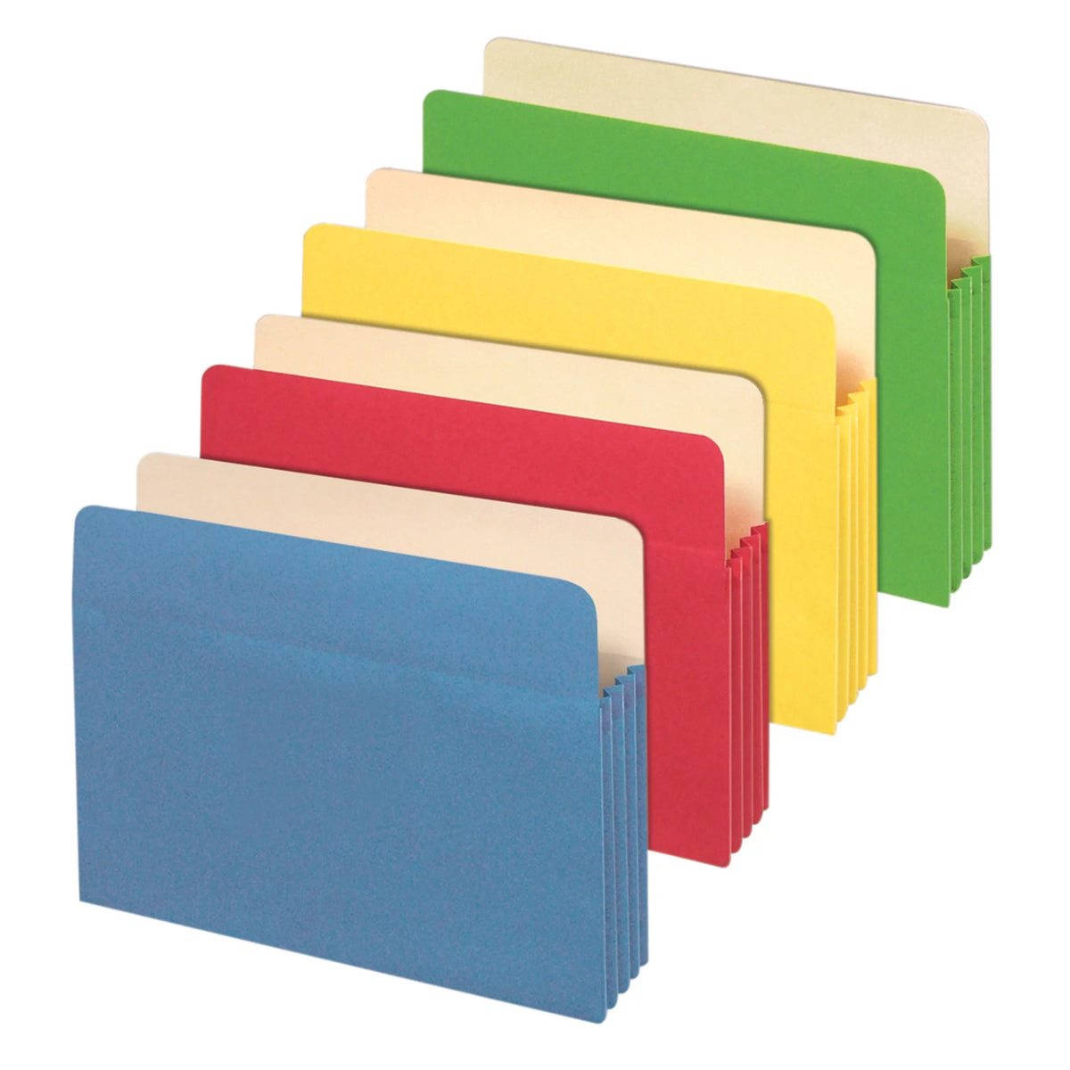Letter Size File Cabinet Pockets, 3 1/2" Expansion, Pack Of 5 S86082