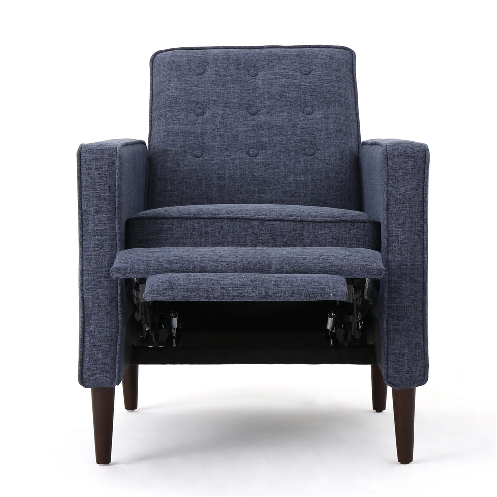 Dark Blue Tufted Recliners Set of 2 K73946