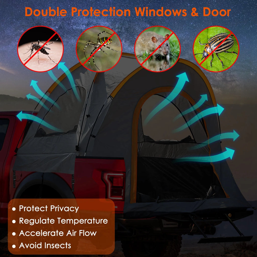 Waterproof Pickup Truck Tent with Carry Bag O434