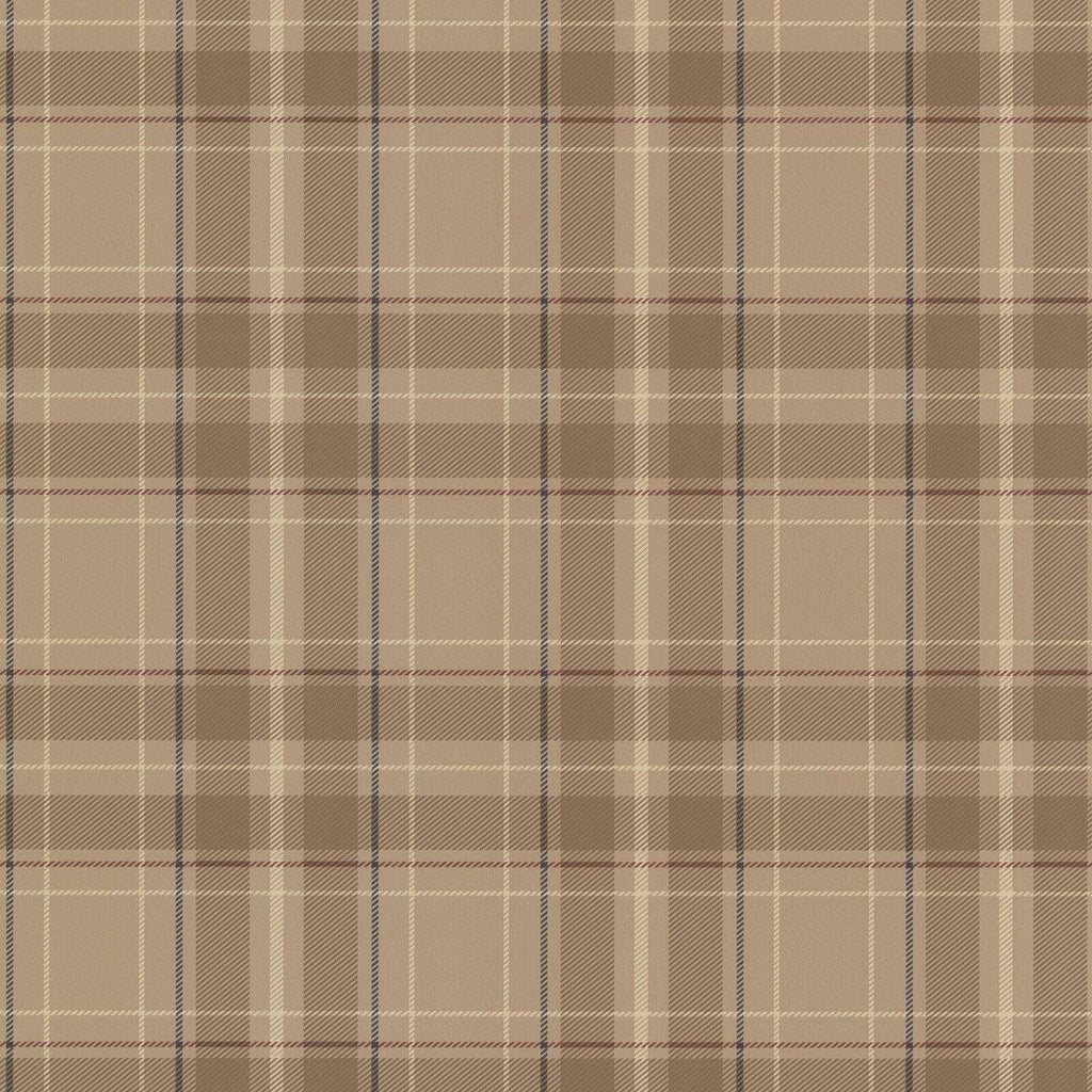 Beige Plaid Wallpaper G3421