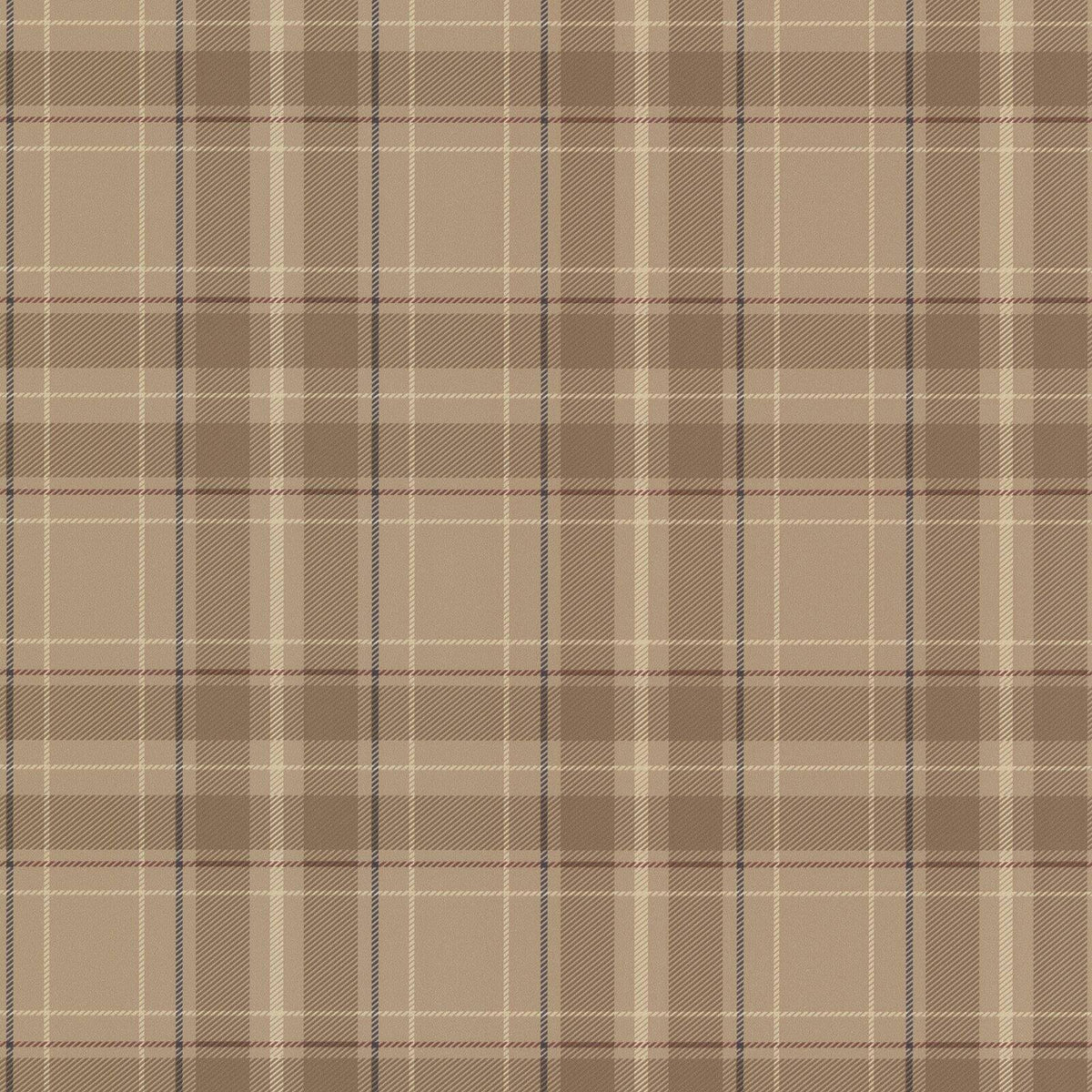 Beige Plaid Wallpaper G3421