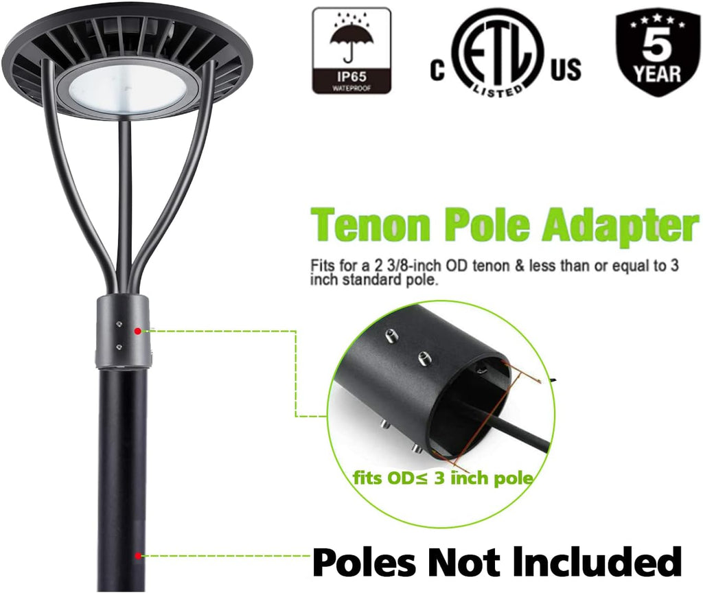 LED Circular Post Top Pole Light 100W 13000LM R937
