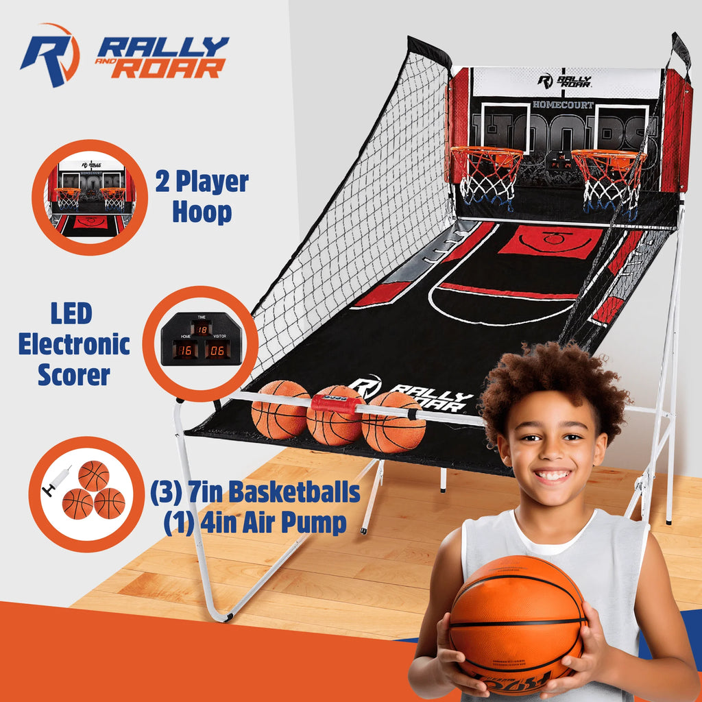 2 Player Shooting Basketball Game with Scoreboard & Balls S47991
