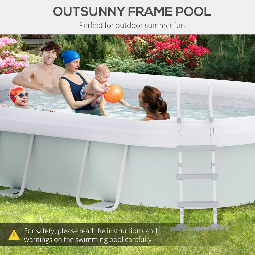 Brown Semi-Inflatable Frame Swimming Pool S94707