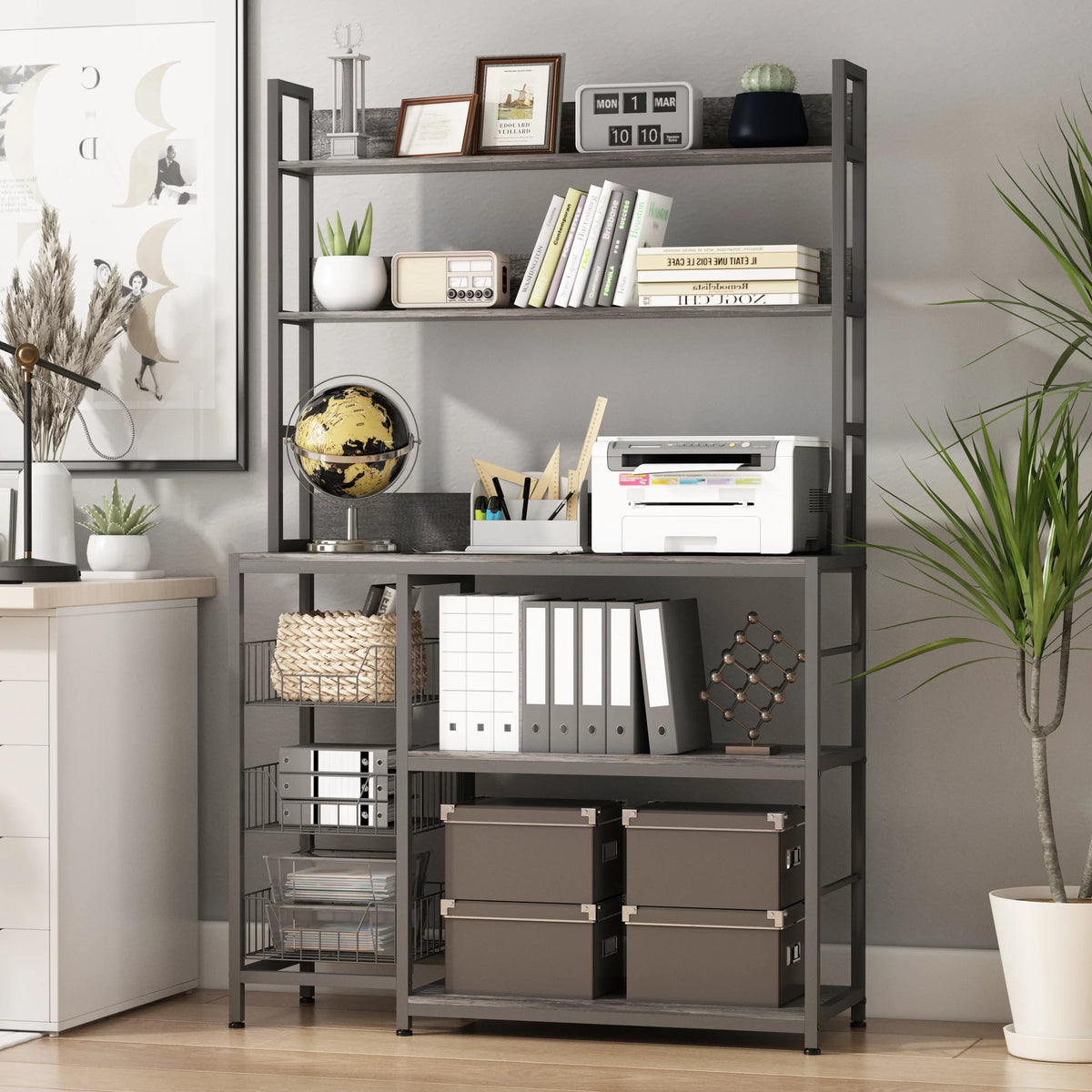 5-Tier Kitchen Bakers Rack with Baskets C9297