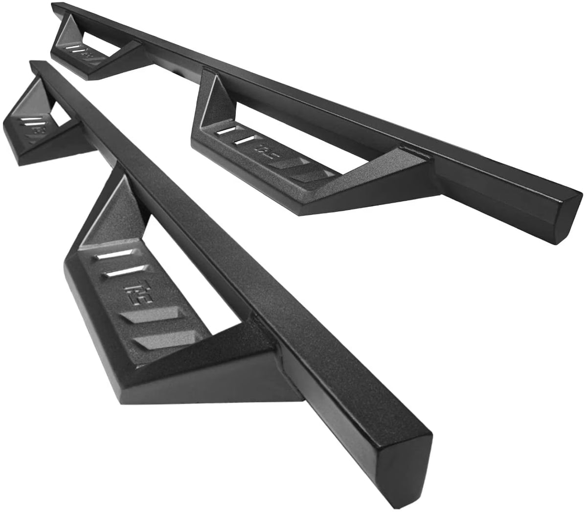 Black 4" Drop Side Steps Nerf Bars for Crew Cab Truck (2pcs) D520