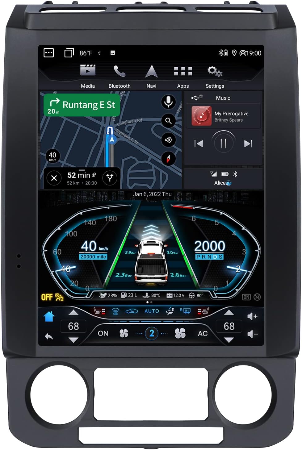 Car Radio Stereo with Wireless Carplay Bluetooth K874083