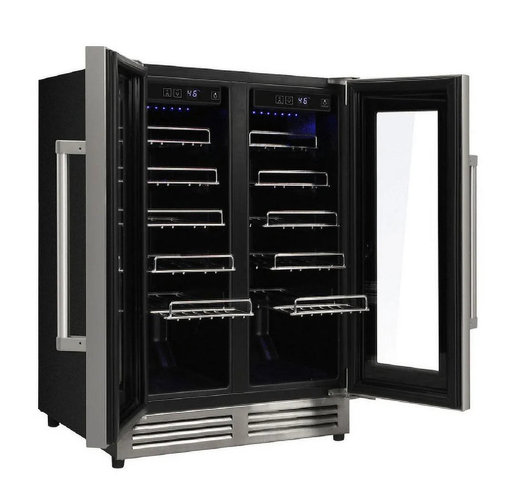 42 Bottle Dual Zone French Door Built-In Wine Cooler P39690