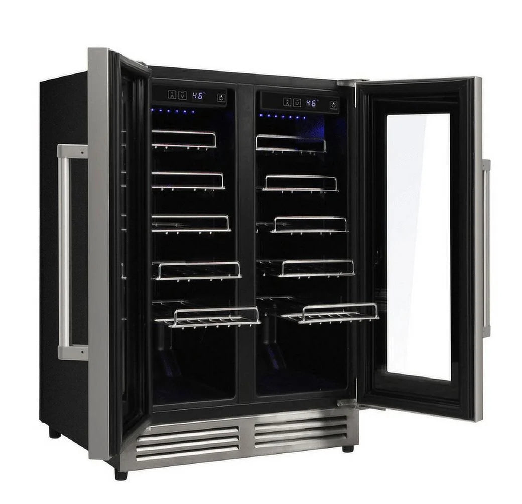 42 Bottle Dual Zone French Door Built-In Wine Cooler P39690