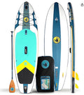 White/Blue Inflatable Stand Up Paddle Board Package E908215