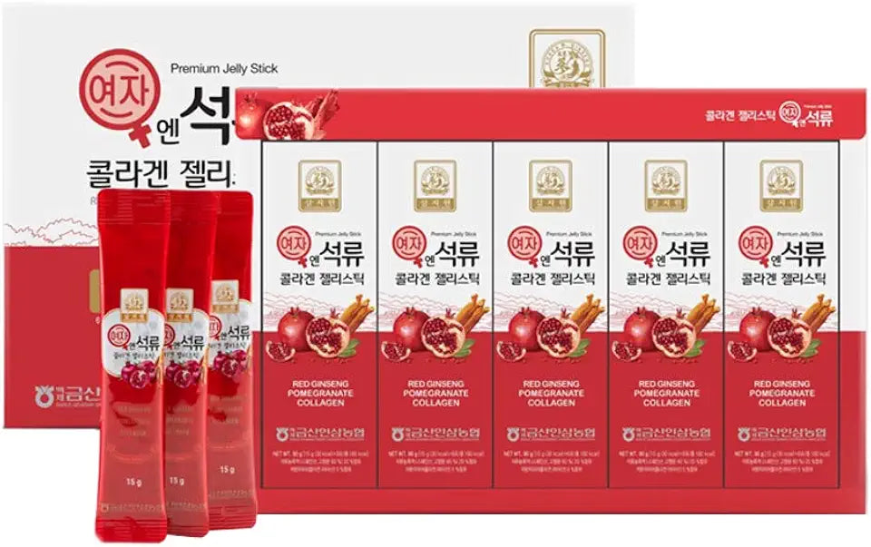 Pomegranate Collagen Jelly Stick 5.1oz 30 Count 5 Pack Z2970