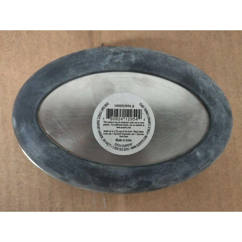 Oval Cat Dish with Rubber Bonded Bottom R746