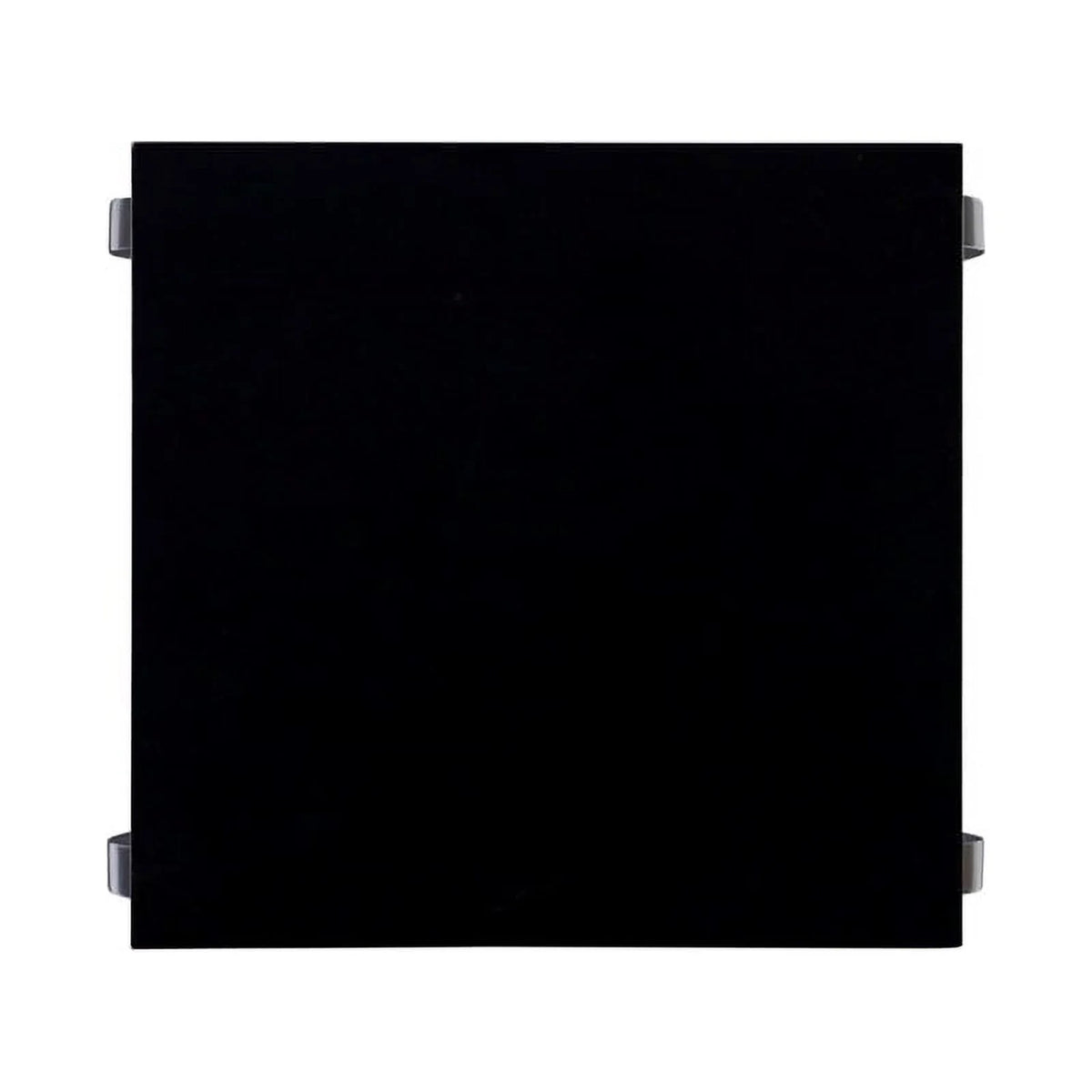 Black Wood Side Table with 2 Shelves Q9647