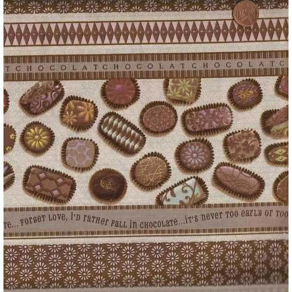 Sweets Dessert Stripe Fabric M628543