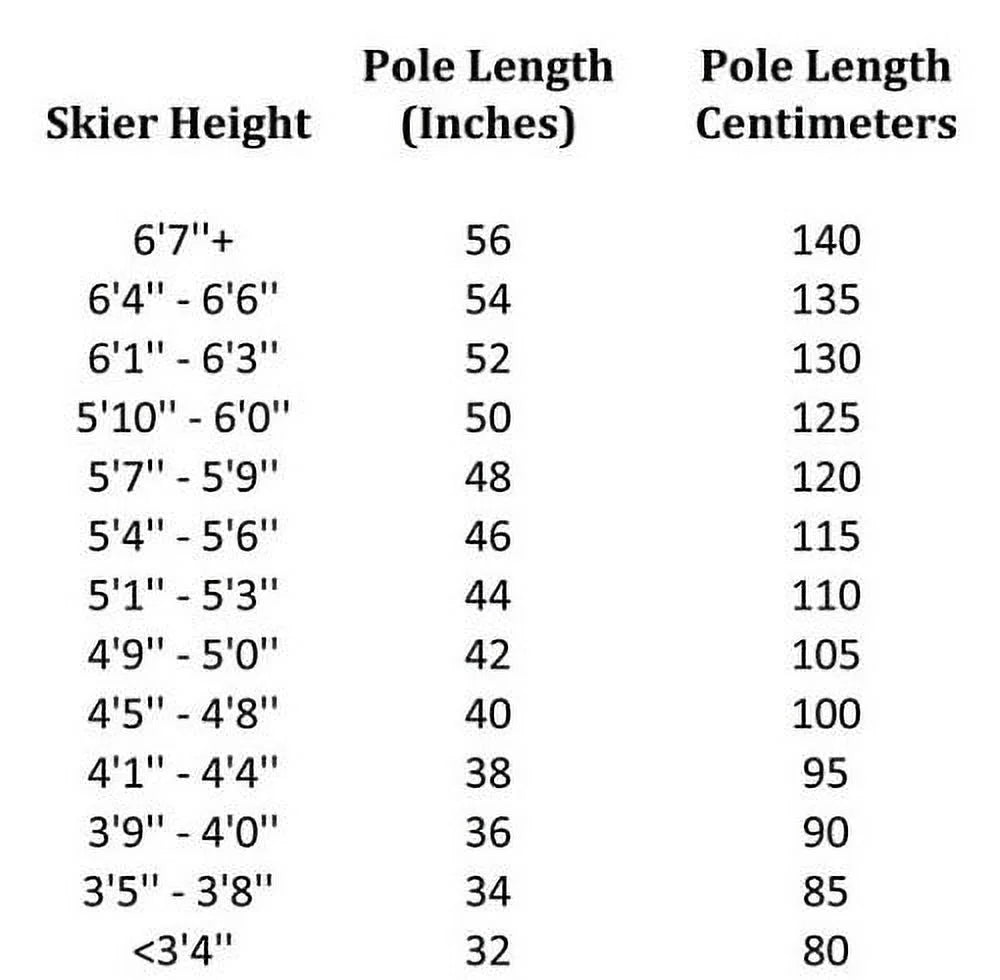 Alpine Downhill Ski Poles - 42" K81896
