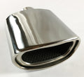 Double Wall Rolled Oval Stainless Steel Exhaust Tip Pack of 2 R670224