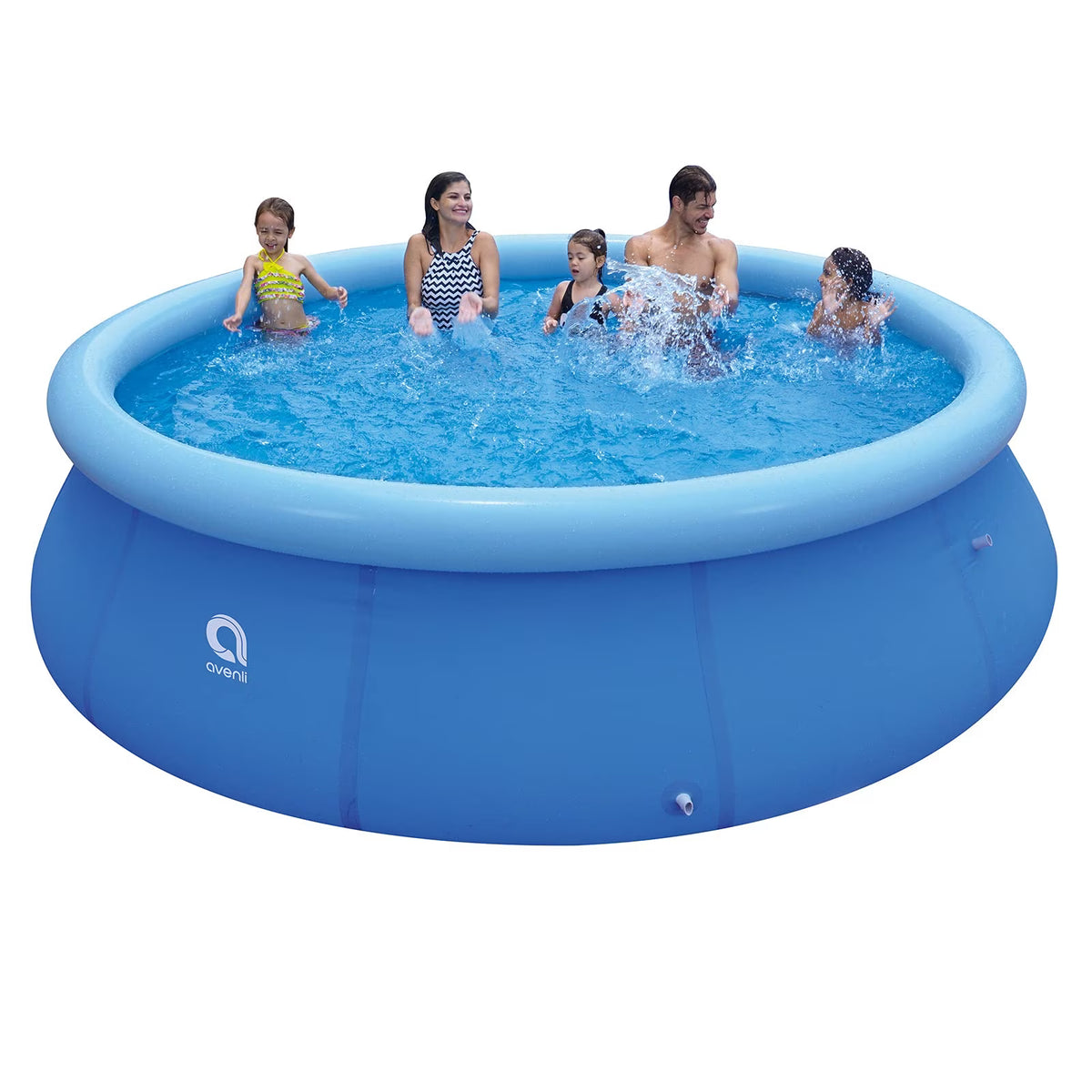 12 ft x 36 in Blue Inflatable Above Ground Round Pool D85171