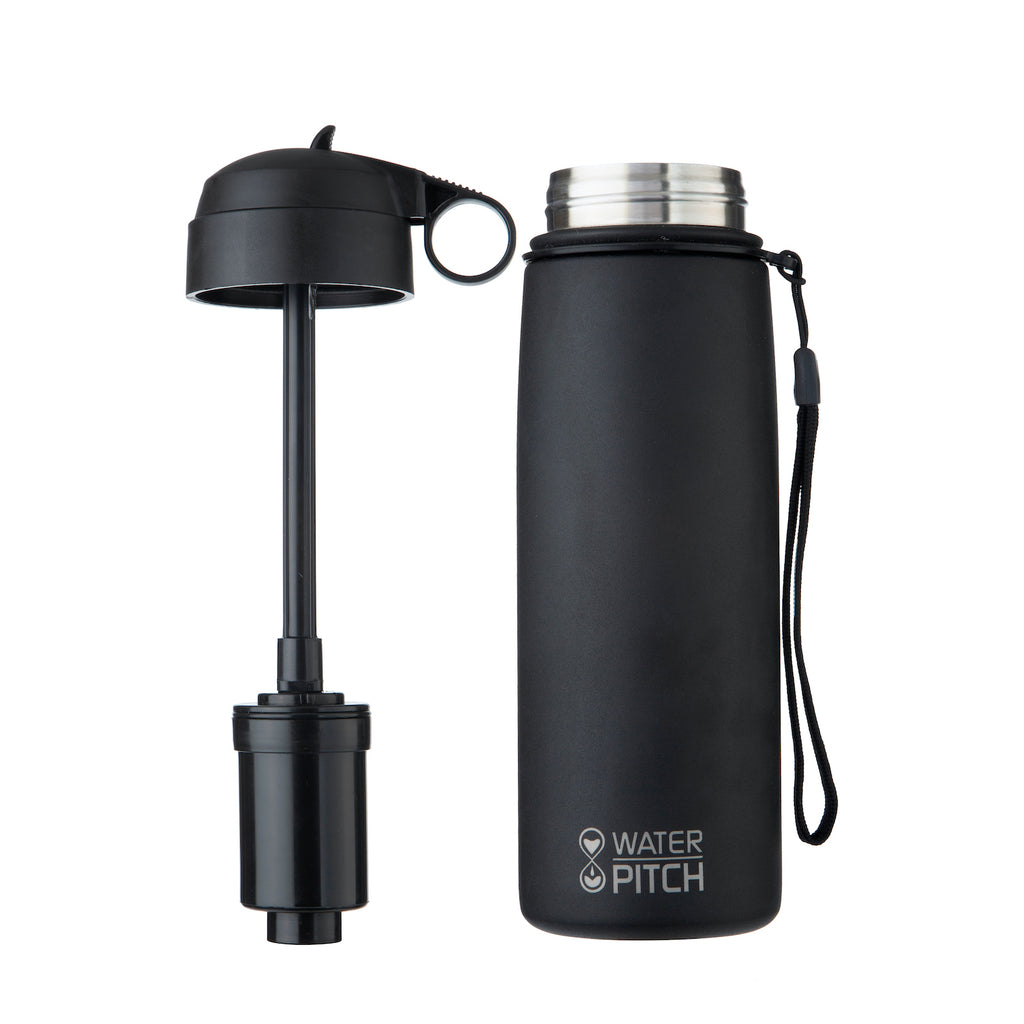 Black Thermal Insulated 26oz Water Filter Bottle C42293