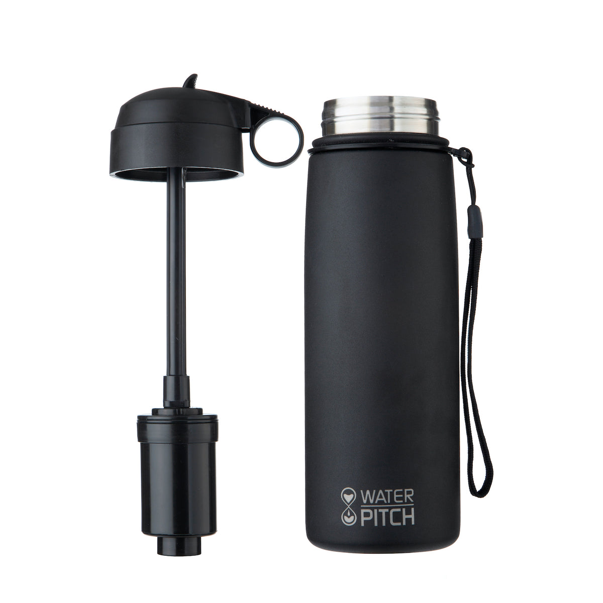 Black Thermal Insulated 26oz Water Filter Bottle C42293