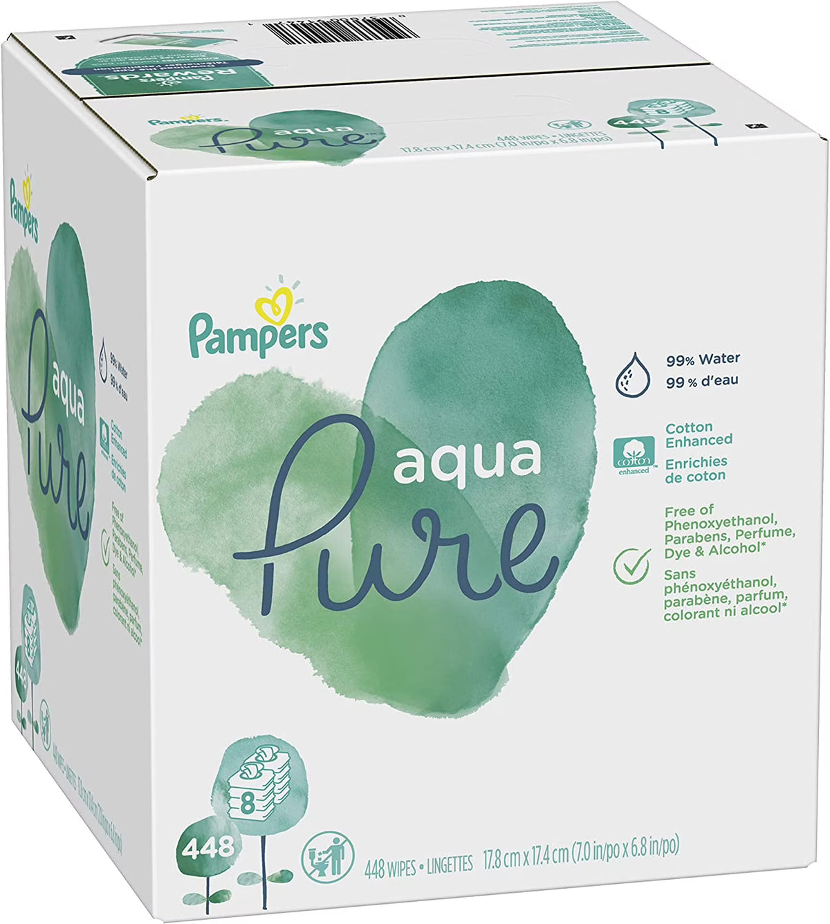 448 Count Unscented Baby Diaper Wipes V5845