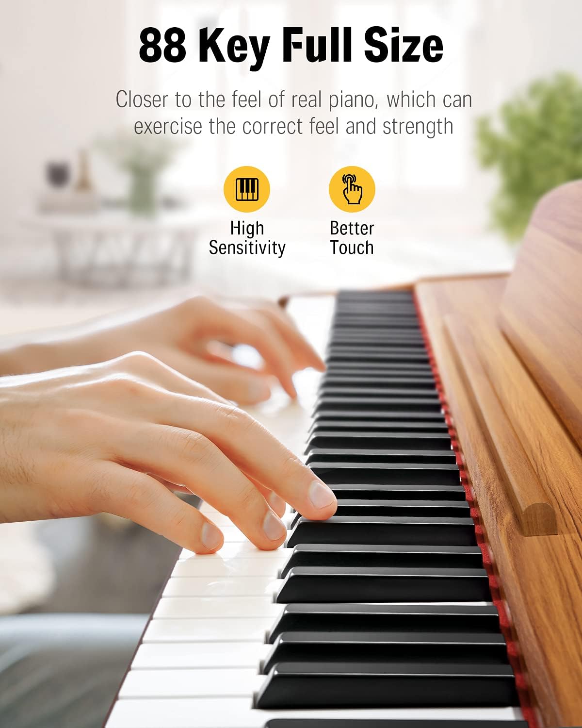 88 Key Weighted Digital Piano with Stand, Triple Pedal and MIDI V23793