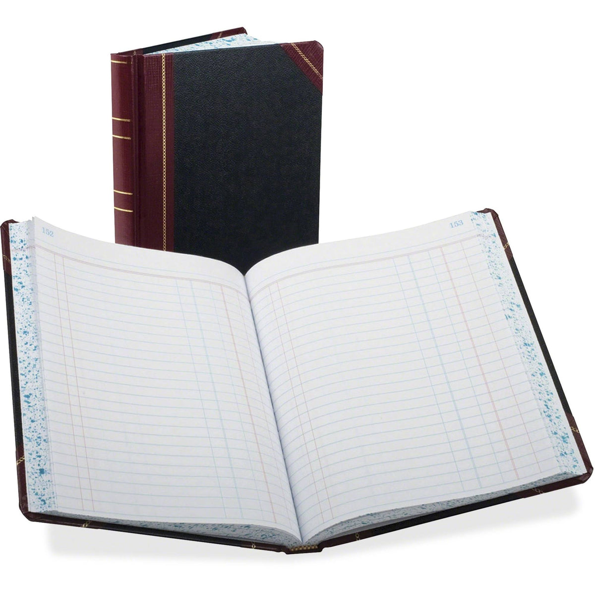 Record/Account Book, Journal Rule, Black/Red, 300 Q1679