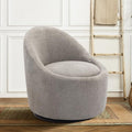 Beige Swivel Accent Chair with Hidden Storage T52985