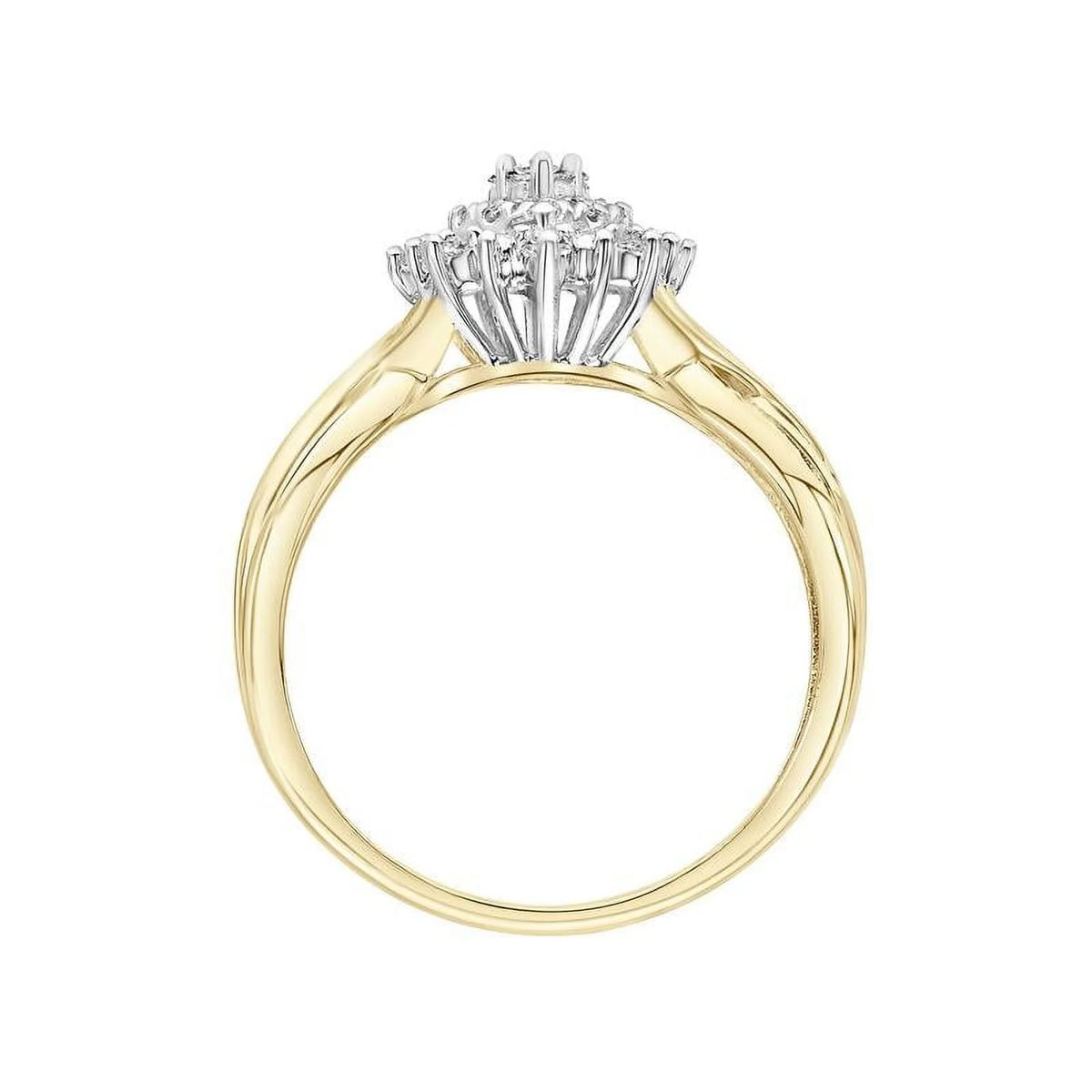 10KT Yellow Gold Marquise Diamond Ring O949