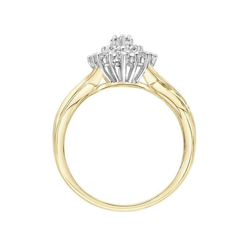 10KT Yellow Gold Marquise Diamond Ring O949