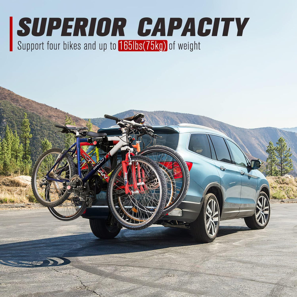4-Bike Rack for 2 inch Hitch Bicycle Carrier P53087