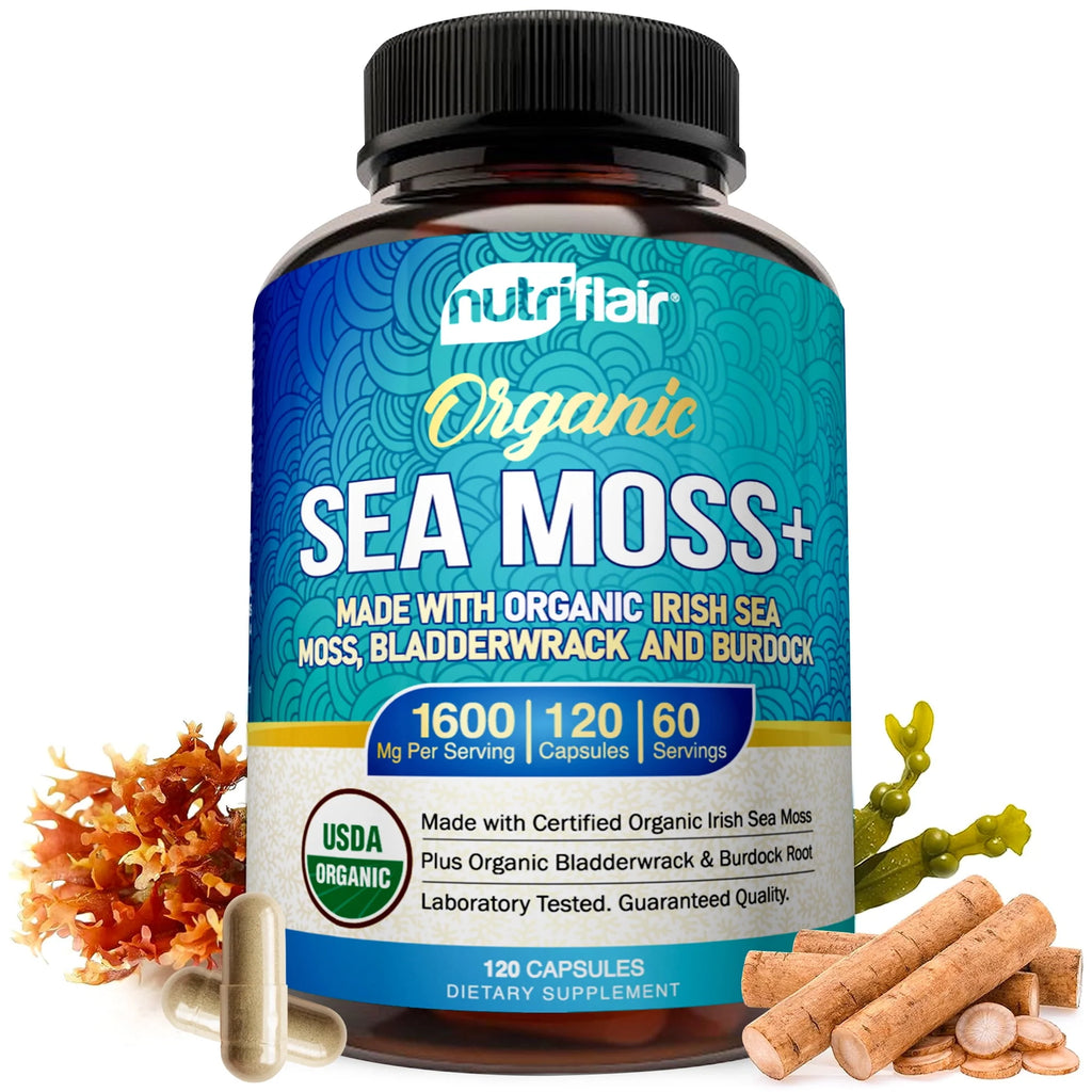 Organic Sea Moss Capsules 1600mg 120 Capsules M216