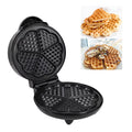 Black Non Stick Heart Waffle Iron Y354171